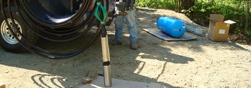 Well pump installation in Maine